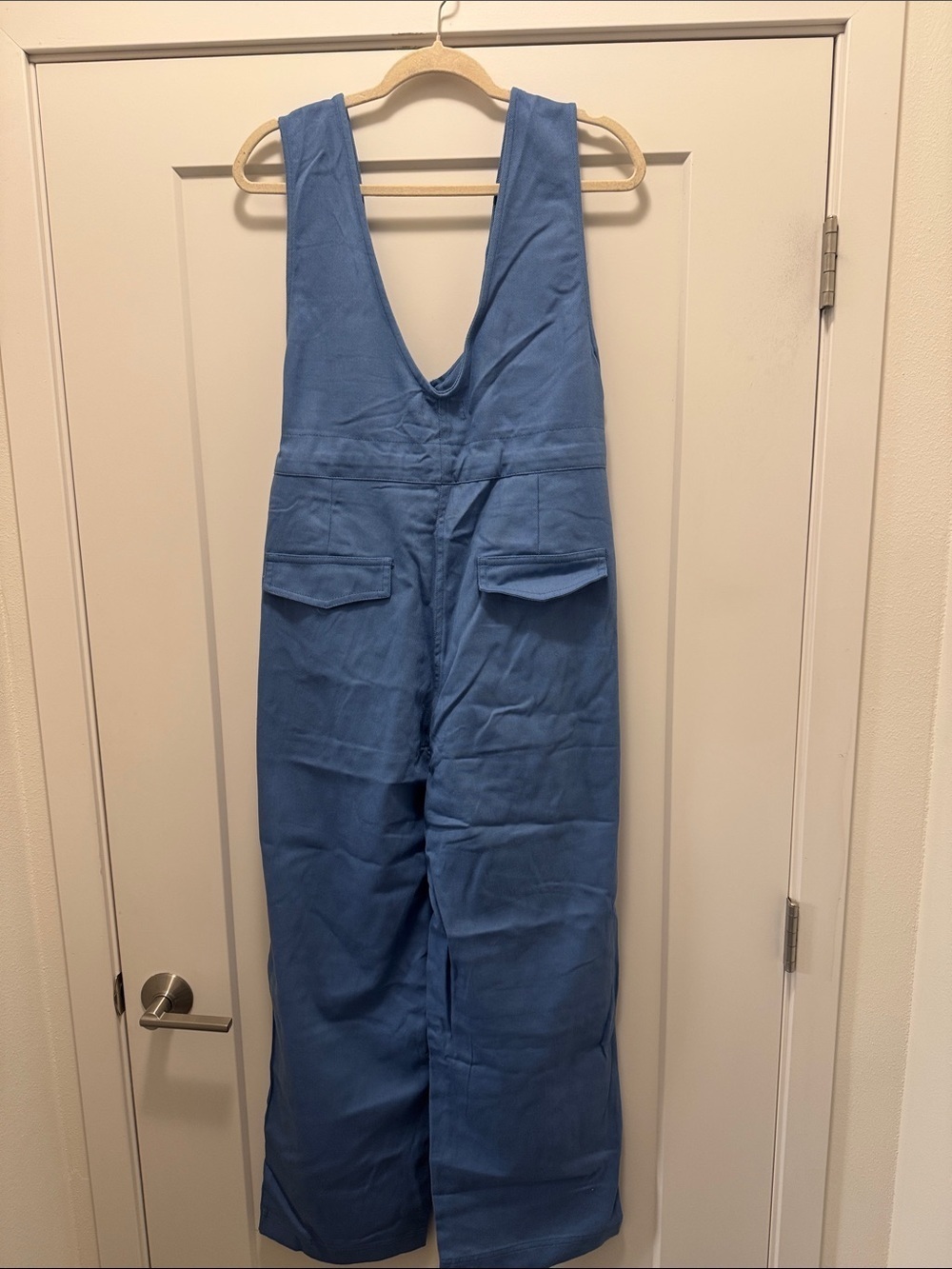 🆕Double Zero Dusty Blue Jumpsuit w Cinched Waist. Lovely Large. NWOT!🔥 - Picture 4 of 4